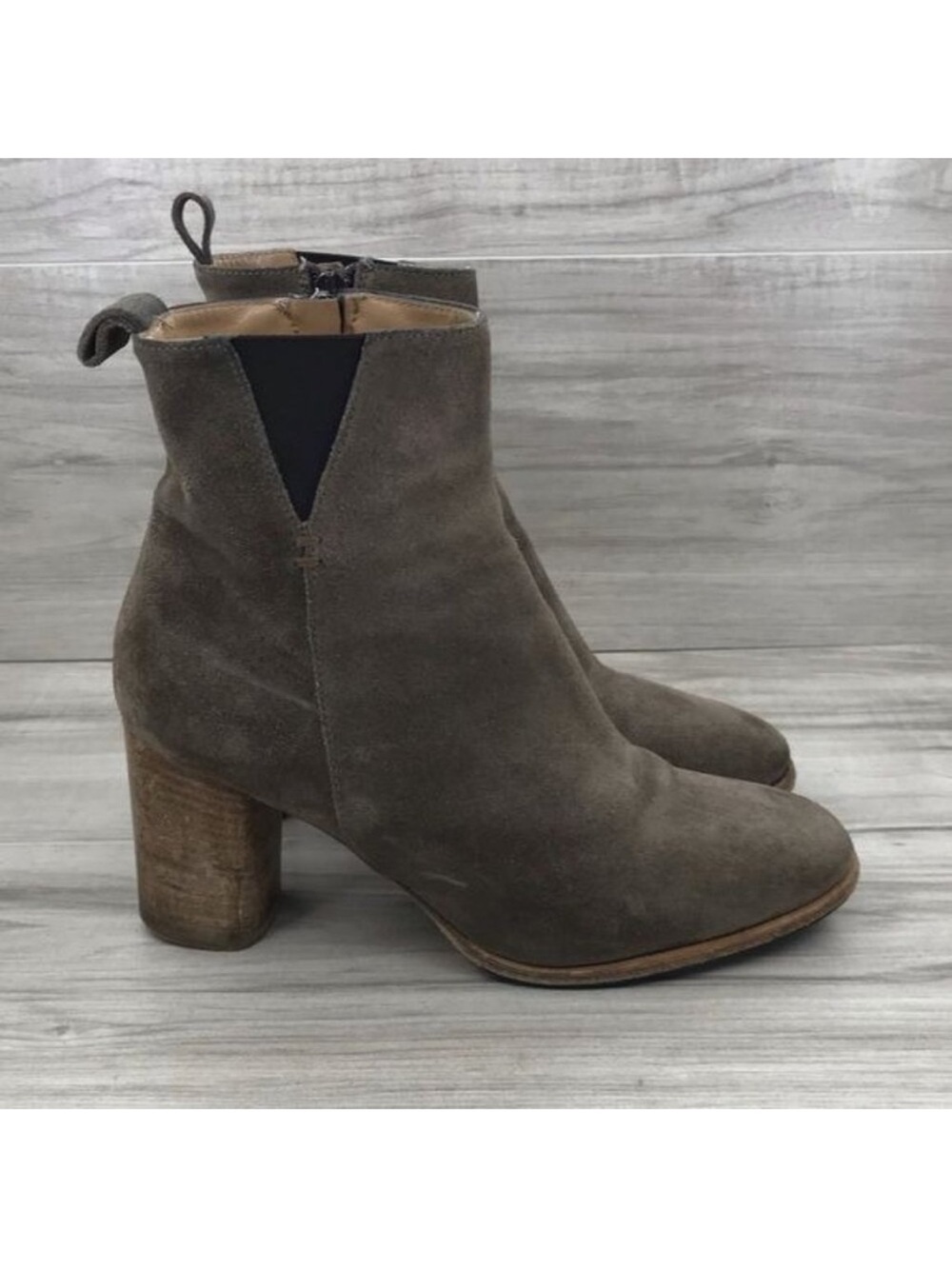 Napoleoni Ankle Boots Womens EU 39 Brown Suede Zip Booties
